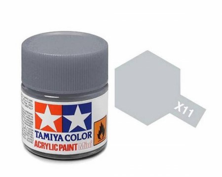 X-11 Chrome Silver Blank Mini 10ml Tamiya Akrylmaling