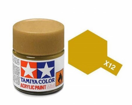 X-12 Gold Leaf Blank Mini 10ml Tamiya Akrylmaling