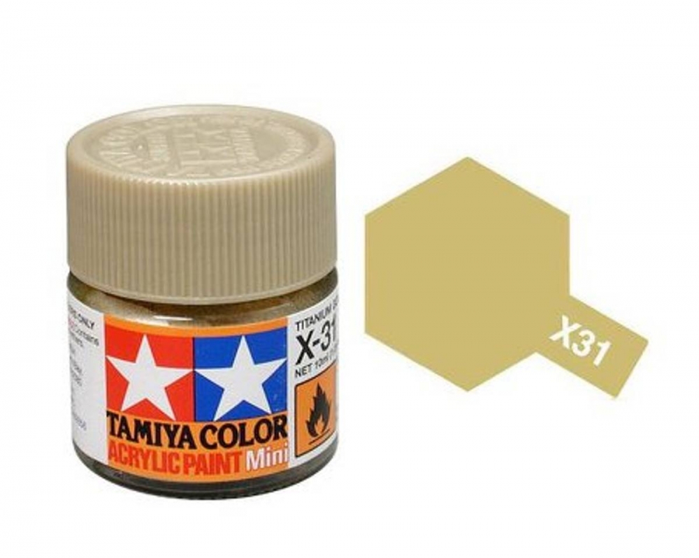 X-31 Titan Gold Blank Mini 10ml Tamiya Akrylmaling
