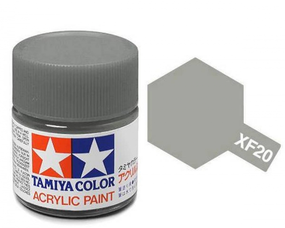 Tamiya akrylmaling. Modell XF-20 Medium Grey Mini 10ml