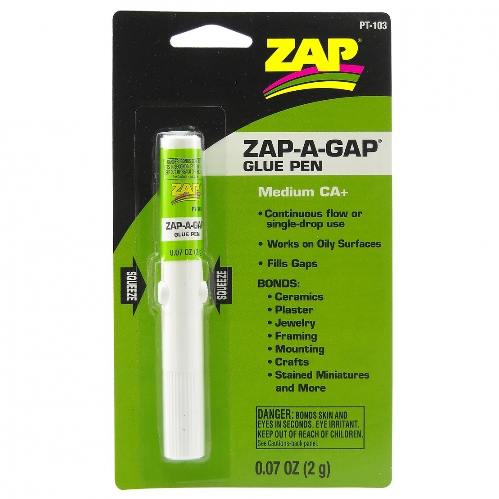 ZAP's mest allsidige limprodukt. Binder nesten alt av materialer. Lynlim som kan også kan brukes til å tette sprekker og fylle hull.