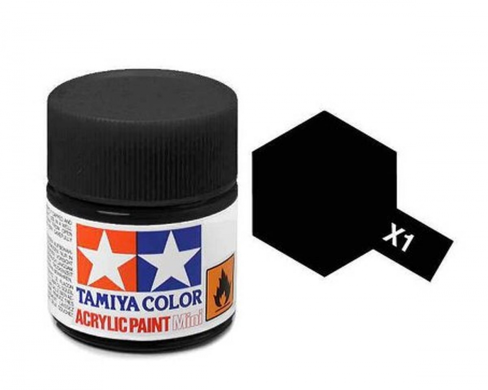 X-1 Black Mini 10ml Tamiya Akrylmaling
