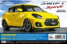 SWIFT SPORT (M-05) PANTED YELLOW BODY Radiostyrt Elektrisk Bil 1:10 thumbnail